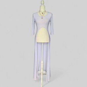 White Spandex Long Blouse – Size Small